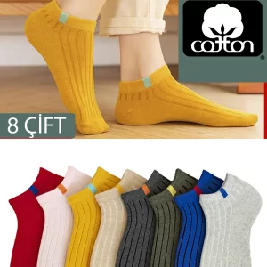 BGK8 Çift Unisex Renkli Kısa Çorap