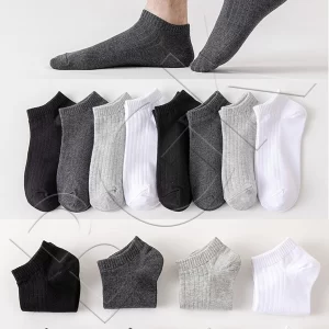 BGKUnisex 8 Çift Pamuklu Basic Derbili Çorap